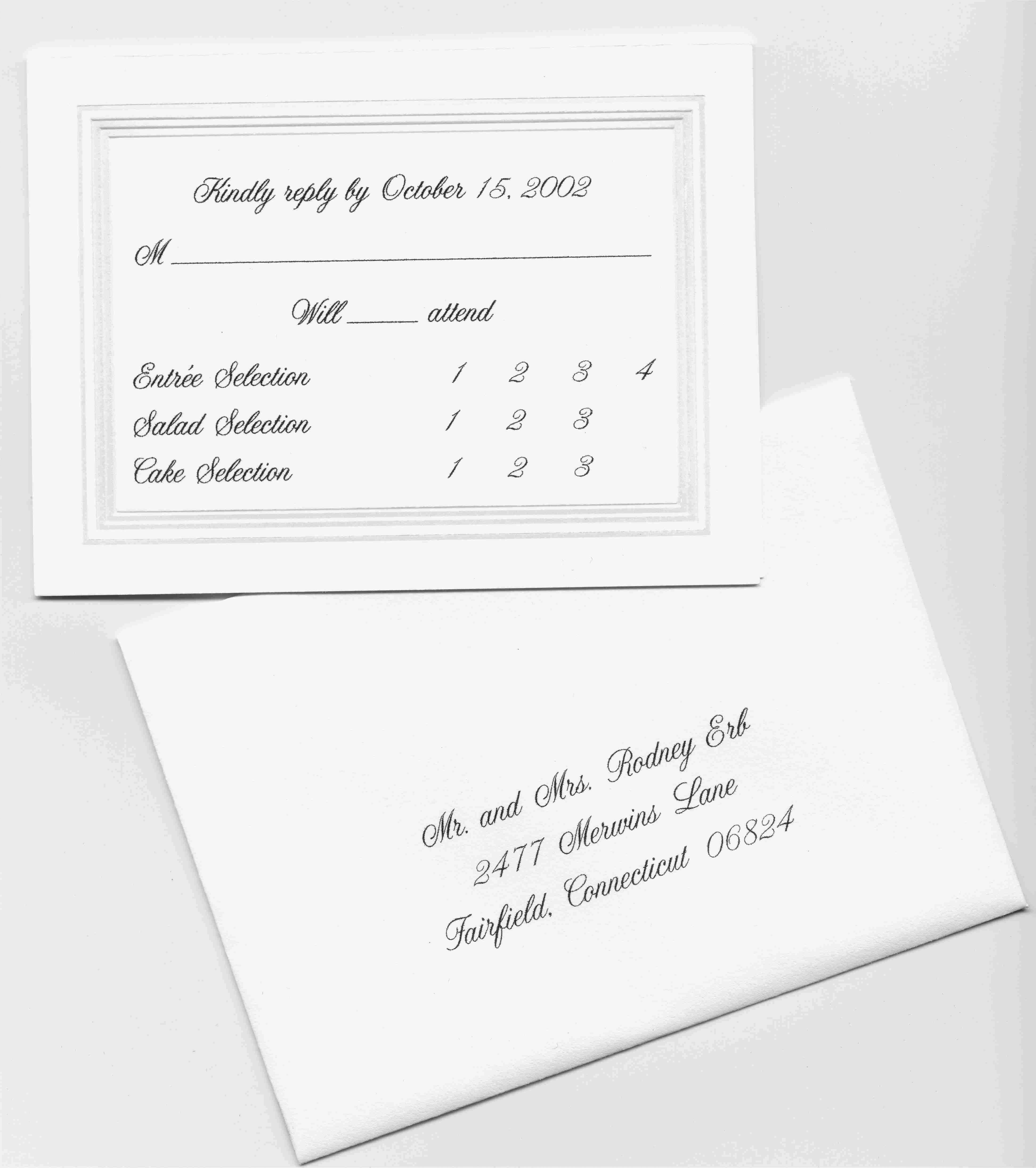 The RSVP and Envelope